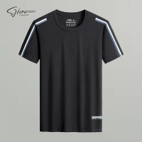 圣吉奥运动速干T恤男冰丝短袖休闲服宽松大码半袖速干衣2022新款