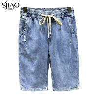 圣吉奥男士牛仔短裤宽松五分夏季薄款休闲破洞5分中裤子韩版潮流