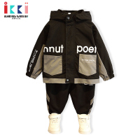 安娜与艾伦男童运动套装2022春秋季新款帅气儿童春装外套宝宝潮服