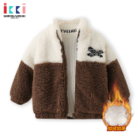 安娜与艾伦儿童夹棉外套男潮ins春秋季加厚羊羔毛绒男童春装上衣