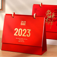 2023年新款台历皮架创意简约商务办公月历定制桌面摆件迷你可爱计划本ins风考研打卡小台历到2022记事日历本装饰摆件