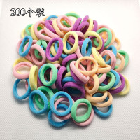 儿童橡皮筋宝宝发圈扎发小皮筋毛巾圈不伤发弹性好女童小揪揪头绳 春天色200个