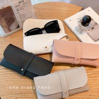 复古文艺简约眼镜袋软皮ins随身收纳保护套子眼镜包太阳眼睛