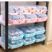 硬塑料鞋盒透明鞋子收纳盒宿舍收纳鞋子神器靴子收纳收纳鞋盒家用