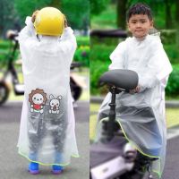 儿童雨衣儿童套头雨衣加厚带书包位柔软雨衣幼儿园耐用全封闭雨衣