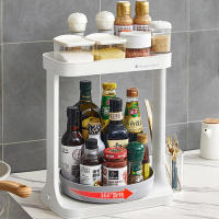 旋转调料置物架厨房台面多功能酱油瓶调味料旋转收纳盘化妆品收纳收纳层架