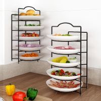 配菜盘置物架台面多层菜架子备餐架壁挂免打孔厨房备菜盘收纳架收纳层架