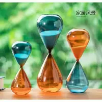 创意沙漏计时器家居摆件电视柜酒柜书桌装饰礼品玻璃工艺品装饰摆件