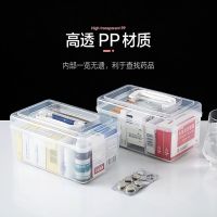 透明手提医药箱小型家用药品收纳盒便携式收纳盒箱桌面口罩盒