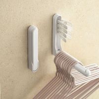 衣架收纳神器阳台可折叠免打孔家用整理架空间衣挂放晾衣架夹架子衣架