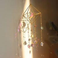 ins光影水晶风铃挂饰仙气森系七夕情人节生日送闺蜜捕梦网房间装饰物品