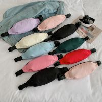 ins风可爱帆布小包包女2020新款糖色果腰包女日系原宿单肩斜跨包收纳包