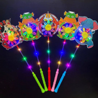 卡通发光肚里转风车幼儿园春游节日小礼品夜市网红摆摊小商品批发装饰摆件