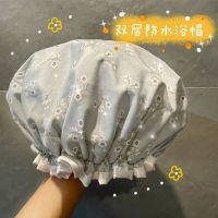 双层浴帽女防水洗澡成人发膜帽女加厚厨房防油烟帽儿童沐浴帽头套防尘罩