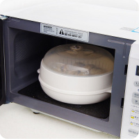 多功能微波炉专用蒸笼带盖蒸盒蒸盘馒头饺子加热蒸屉汉堡店用收纳盒 蒸笼