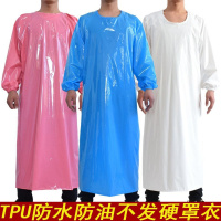 食品级TPU防水防油耐酸碱反穿衣屠宰食品冷库杀鸡厂罩衣长袖围裙