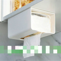 厨房免打孔纸巾架家用餐巾纸挂架橱柜抽纸盒壁挂式保鲜袋收纳架收纳盒