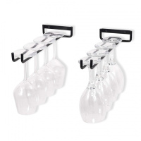 侧钉加粗倒杯酒架倒挂家用高脚杯铁艺架子葡萄酒杯悬挂收纳架收纳层架 单个倒杯架