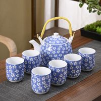 日式提梁壶茶具整套办公居家大号泡茶壶茶杯田园风餐厅喝水杯套装茶具