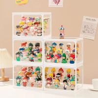 透明玻璃摆柜泡泡玛特盲盒收纳展示架乐高玩偶收纳置物公仔摆放架收纳盒