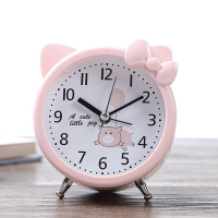 可爱卡通猫咪闹钟学生用书桌时钟儿童卧室床头钟创意懒人钟表摆件装饰摆件