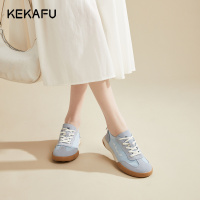 珂卡芙芭蕾德训鞋女2023新款百搭平底板鞋女款鞋子休闲帆布小白鞋女