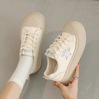 珂卡芙小白鞋女2023秋新款小众复古星星板鞋百搭休闲鞋阿甘德训鞋