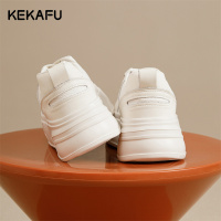 珂卡芙小白鞋女2023年秋季新款厚底运动鞋增高休闲板鞋松糕鞋单鞋