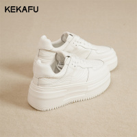 珂卡芙厚底小白鞋女2023新款秋季休闲单鞋松糕鞋增高小个子女鞋子