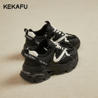 珂卡芙老爹鞋女2023夏季新款厚底拼色松糕鞋透气休闲运动鞋子