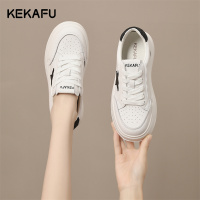珂卡芙厚底小白鞋2023秋新款百搭低帮休闲星星板鞋圆头平底运动鞋