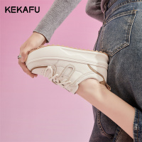 珂卡芙小白鞋女鞋2023年春秋新款平底百搭厚底板鞋休闲鞋