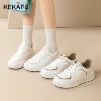 珂卡芙厚底板鞋女款2024新款春款运动休闲鞋软底舒适配裙子小白鞋