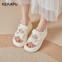 珂卡芙小香风凉鞋女2023夏季新款仙女风厚底沙滩运动凉鞋松糕女鞋