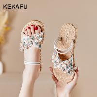 网红凉拖鞋女2023夏季新款平底休闲单鞋女懒人时尚罗马凉鞋