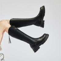 达芙妮旗下SHOEBOX鞋柜时尚马丁靴新款长靴女烟筒靴子百搭黑色直筒女鞋12237125