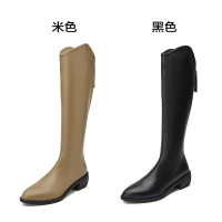 达芙妮旗下鞋柜长筒靴女2022新款厚底小个子不过膝骑士靴春秋显瘦帅气高筒靴12237272