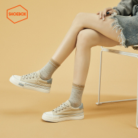 达芙妮旗下SHOEBOX/鞋柜休闲鞋2022新款春秋板鞋厚底百搭休闲黑色女鞋5122404051