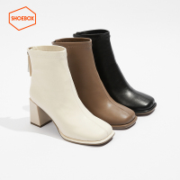 达芙妮旗下SHOEBOX/鞋柜马丁靴女鞋2022年春季新款英伦风百搭短靴马丁靴12237160