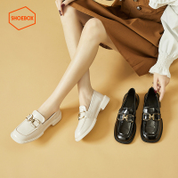 达芙妮旗下SHOEBOX/鞋柜冬季乐福鞋女鞋豆豆鞋舒适小皮鞋5123404003