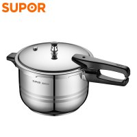 苏泊尔(SUPOR)304不锈钢高压锅22cm燃煤气复底压力锅压力煲5.2L YS22ED(YW223JA1混发)