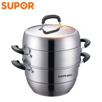 苏泊尔(SUPOR)三层304不锈钢家用蒸菜锅燃气明火电磁炉通用 SZ26VA1/SZ28VA1/SZ30VA1