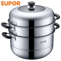 苏泊尔(SUPOR)易存储28cm双层复底燃气灶明火电磁炉通用蒸锅SZ28C1 28cm高拱盖蒸锅SZ28C1
