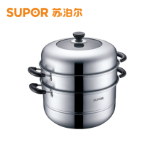 苏泊尔(SUPOR))蒸锅大号易储存304不锈钢双层复底锅电磁炉燃气灶适用家用蒸笼 28CM蒸锅 SZ28C1