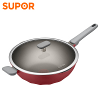 苏泊尔(SUPOR)火红点钛磨力炒锅家用不沾锅煎炒锅燃气灶电磁炉 NC34WA3/PC34NC01(新老款迭代)