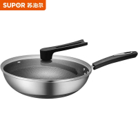 苏泊尔(SUPOR)316L不锈钢防粘锅炒菜少油烟蜂窝双面屏30cm 家用烹饪锅具磁炉通用 EC30JKC02