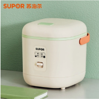 苏泊尔(SUPOR)电饭煲电饭锅1.2L迷你1-2人学生宿舍用200W麦饭石色 SF12FB627B 牛油果绿