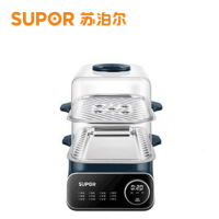 苏泊尔(SUPOR)可视电蒸锅10L大容量家用多功能蒸炖锅智能旋钮 双层蒸笼 特色肠粉盘 ZN2030FC823