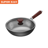苏泊尔(SUPOR)炒锅精铁锅无涂层不锈炒菜锅燃气灶明火专用 32cm VC32BH01