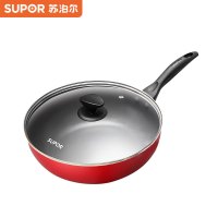苏泊尔(SUPOR)炫彩易洁不粘煎锅家用平底锅28cm明火电磁炉通用 VJ28RP03